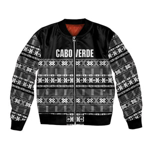 Pano De Terra Motifs Cabo Verde Bomber Jacket Black Color
