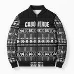 Pano De Terra Motifs Cabo Verde Bomber Puffer Jacket Black Color