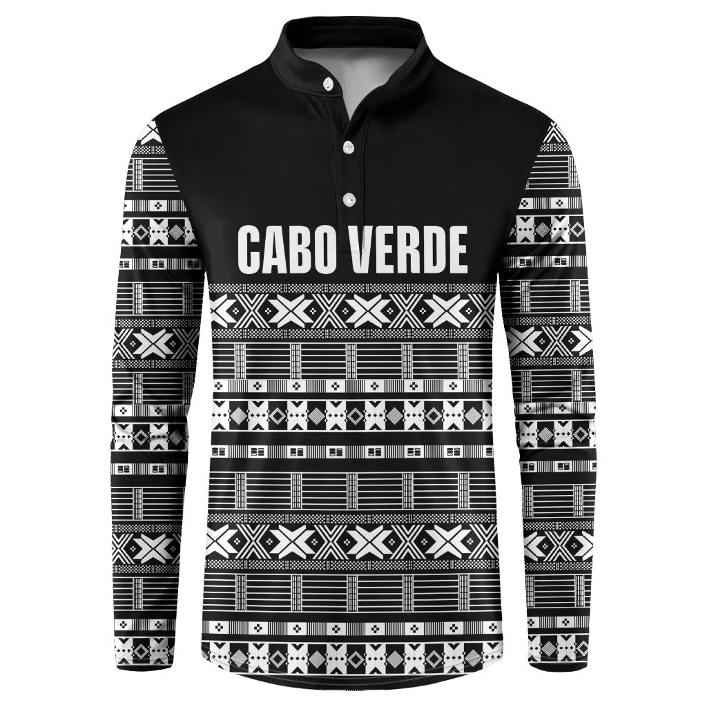 Pano De Terra Motifs Cabo Verde Button Sweatshirt Black Color