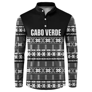 Pano De Terra Motifs Cabo Verde Button Sweatshirt Black Color