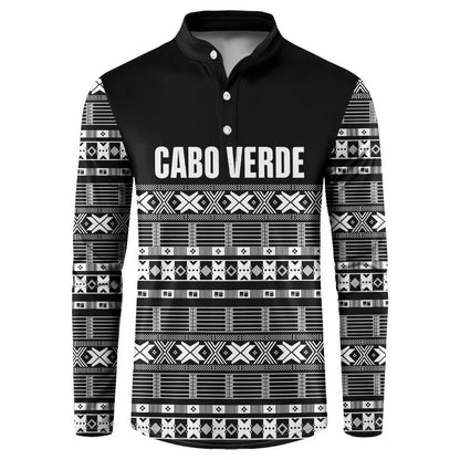Pano De Terra Motifs Cabo Verde Button Sweatshirt Black Color