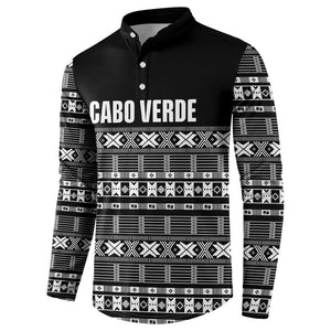 Pano De Terra Motifs Cabo Verde Button Sweatshirt Black Color
