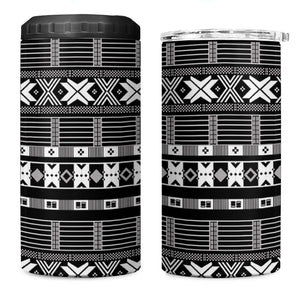 Pano De Terra Motifs Cabo Verde 4 in 1 Can Cooler Tumbler Black Color