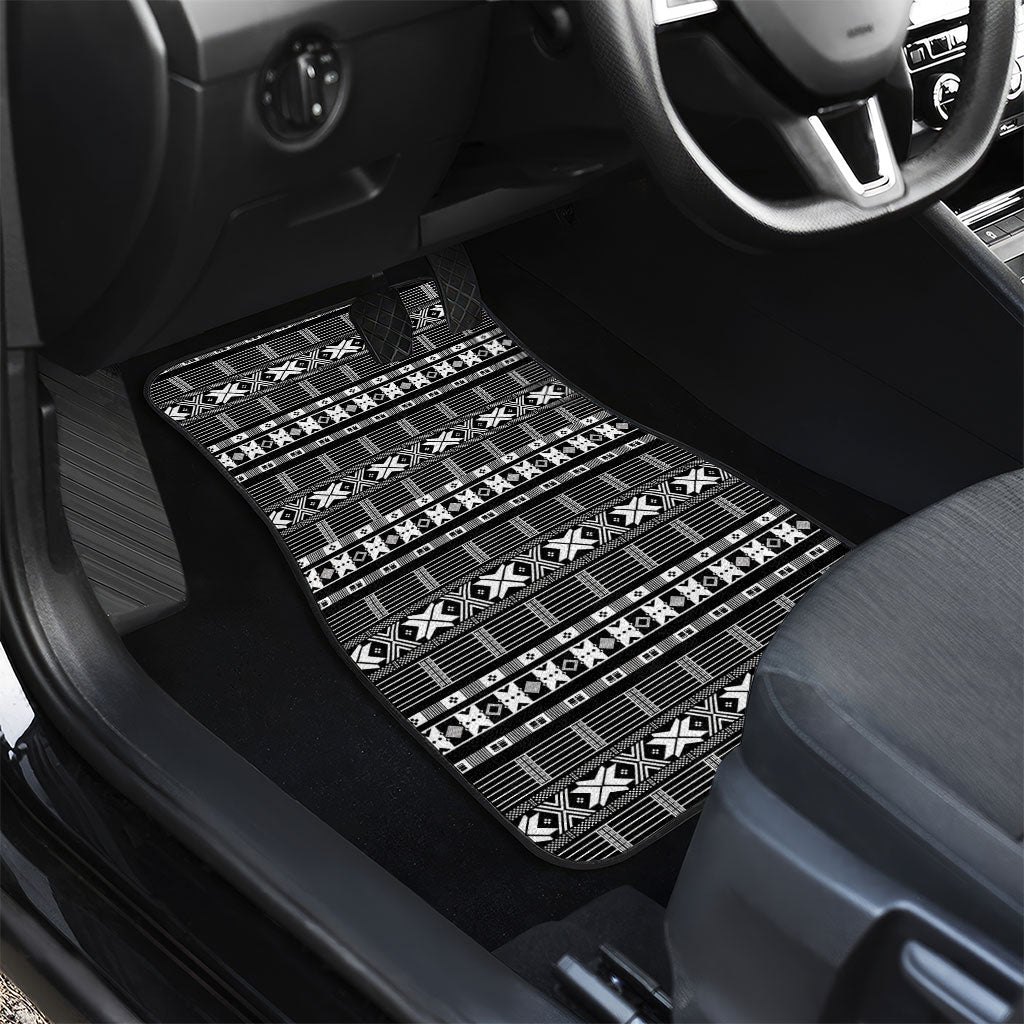 Pano De Terra Motifs Cabo Verde Car Mats Black Color