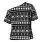Pano De Terra Motifs Cabo Verde Cross Shoulder Shirt Black Color
