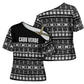 Pano De Terra Motifs Cabo Verde Cross Shoulder Shirt Black Color