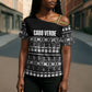 Pano De Terra Motifs Cabo Verde Cross Shoulder Shirt Black Color