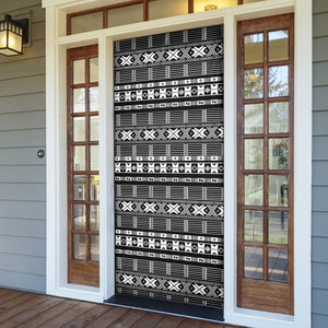 Pano De Terra Motifs Cabo Verde Door Cover Black Color