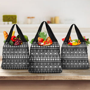 Pano De Terra Motifs Cabo Verde Grocery Bag Black Color