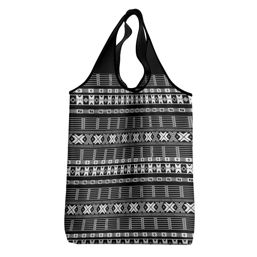 Pano De Terra Motifs Cabo Verde Grocery Bag Black Color