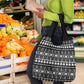 Pano De Terra Motifs Cabo Verde Grocery Bag Black Color