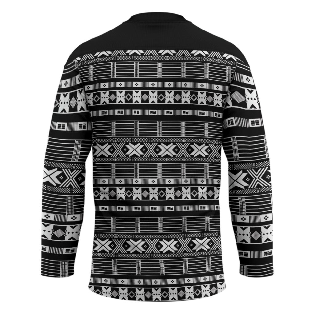 Pano De Terra Motifs Cabo Verde Hockey Jersey Black Color