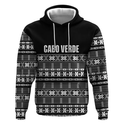 Pano De Terra Motifs Cabo Verde Hoodie Black Color