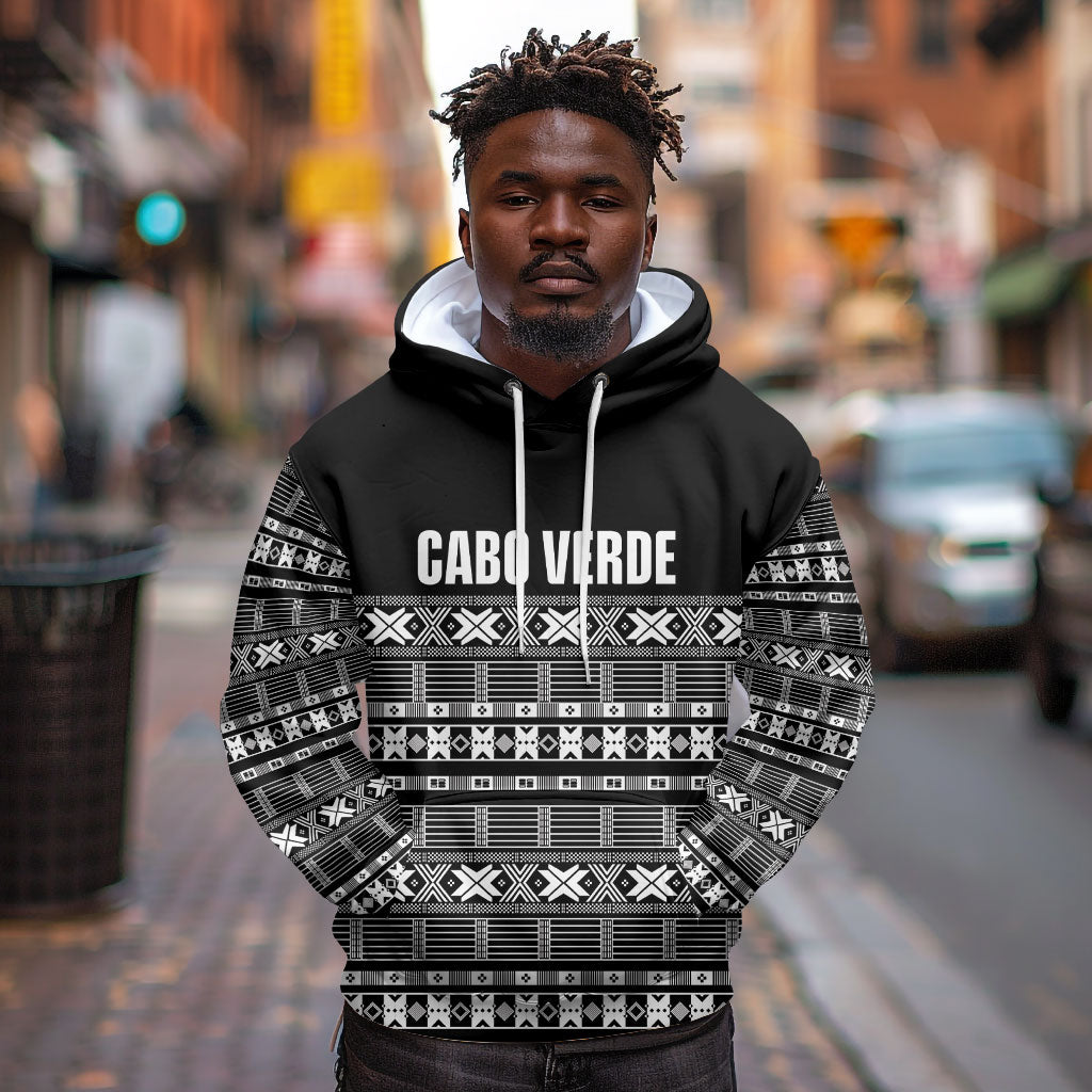 Pano De Terra Motifs Cabo Verde Hoodie Black Color