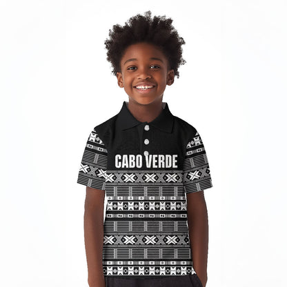 Pano De Terra Motifs Cabo Verde Kid Polo Shirt Black Color