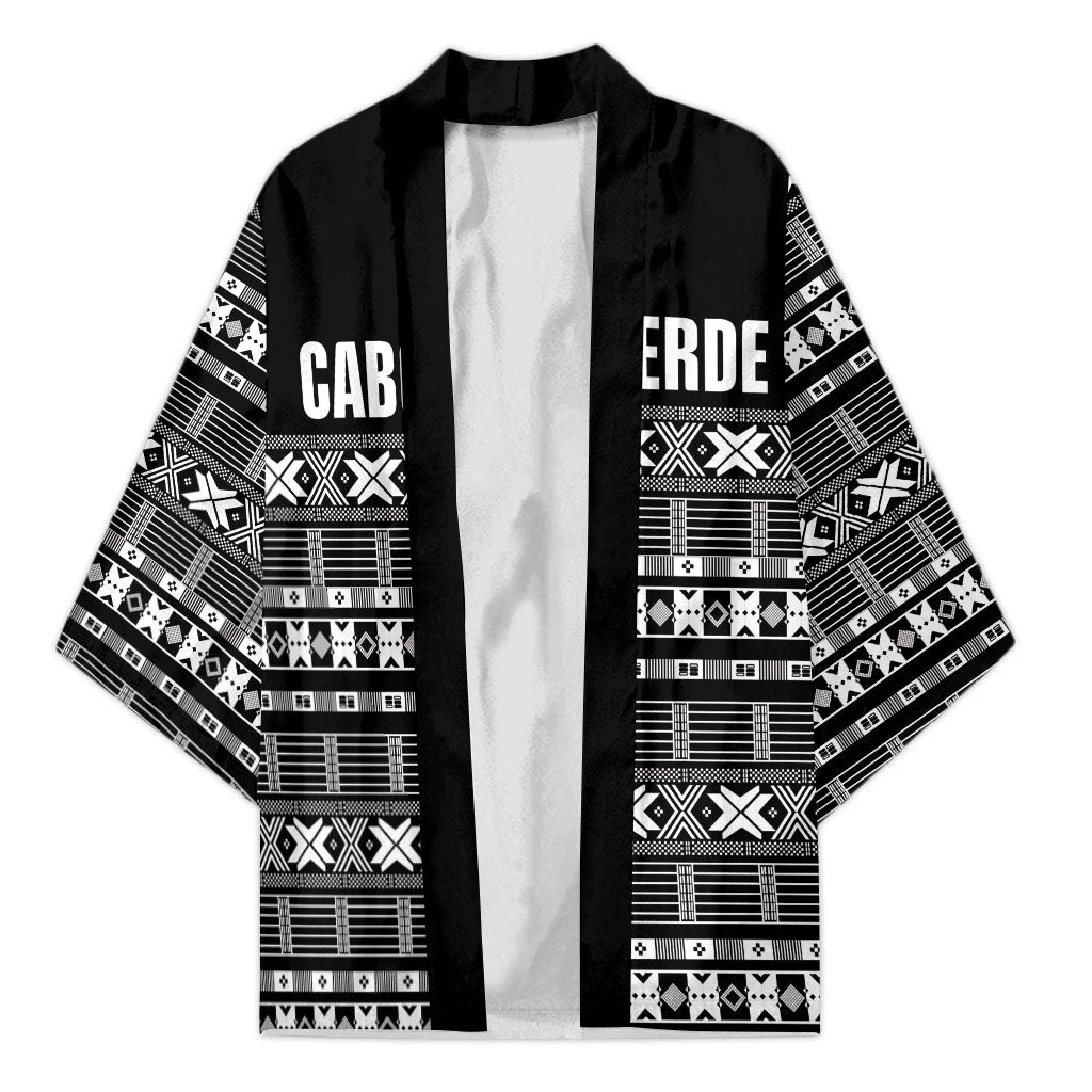 Pano De Terra Motifs Cabo Verde Kimono Black Color