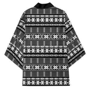 Pano De Terra Motifs Cabo Verde Kimono Black Color