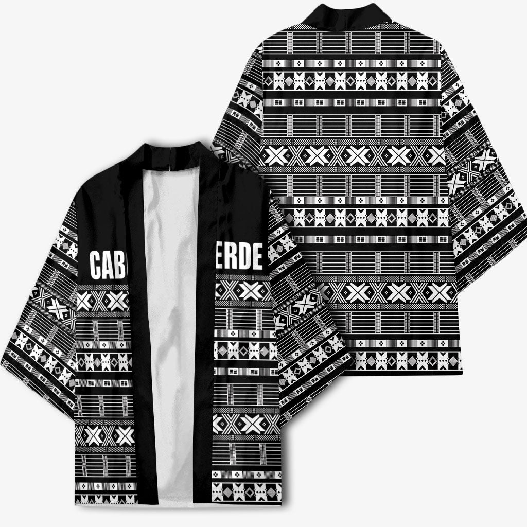 Pano De Terra Motifs Cabo Verde Kimono Black Color