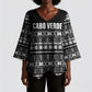 Pano De Terra Motifs Cabo Verde Kimono Sleeve Blouse Black Color