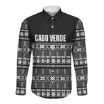 Pano De Terra Motifs Cabo Verde Long Sleeve Button Shirt Black Color