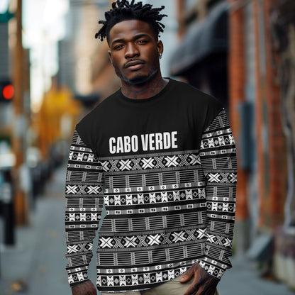 Pano De Terra Motifs Cabo Verde Long Sleeve Shirt Black Color