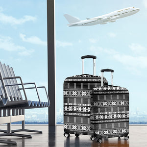 Pano De Terra Motifs Cabo Verde Luggage Cover Black Color
