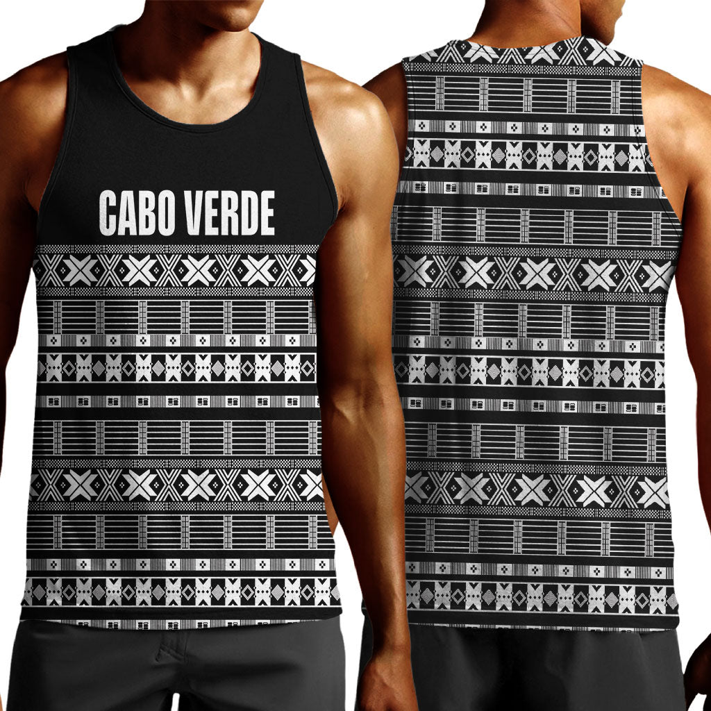 Pano De Terra Motifs Cabo Verde Men Tank Top Black Color