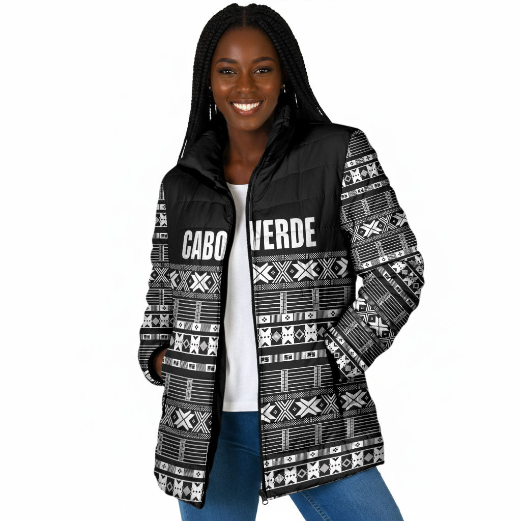 Pano De Terra Motifs Cabo Verde Padded Jacket Black Color