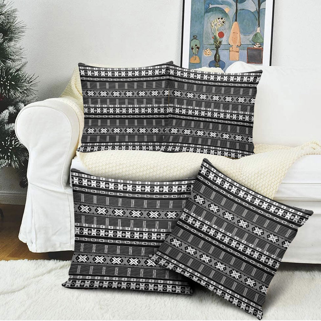 Pano De Terra Motifs Cabo Verde Pillow Cover Black Color