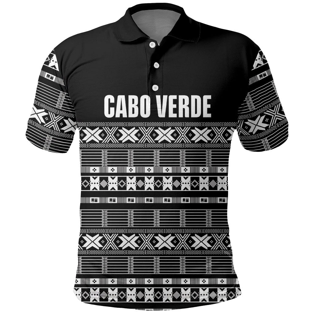 Pano De Terra Motifs Cabo Verde Polo Shirt Black Color