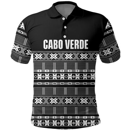 Pano De Terra Motifs Cabo Verde Polo Shirt Black Color