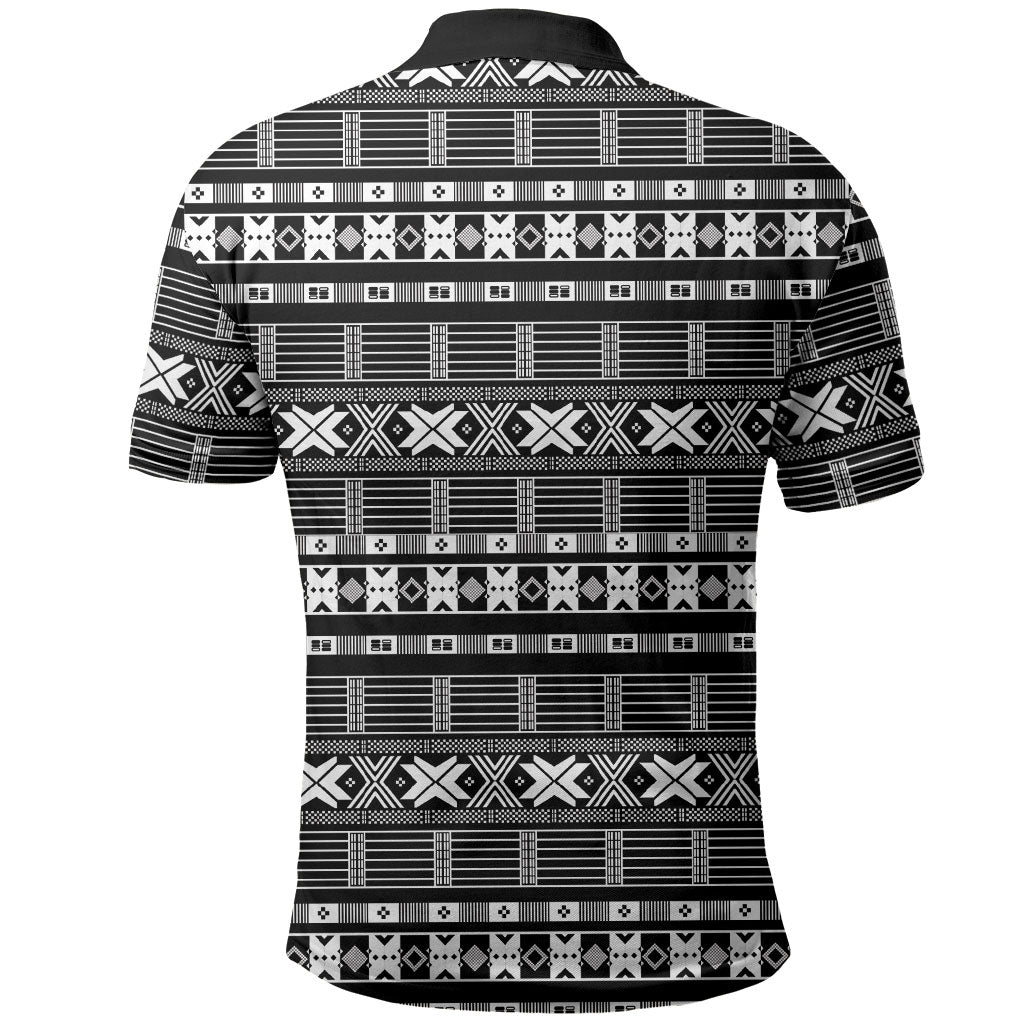 Pano De Terra Motifs Cabo Verde Polo Shirt Black Color
