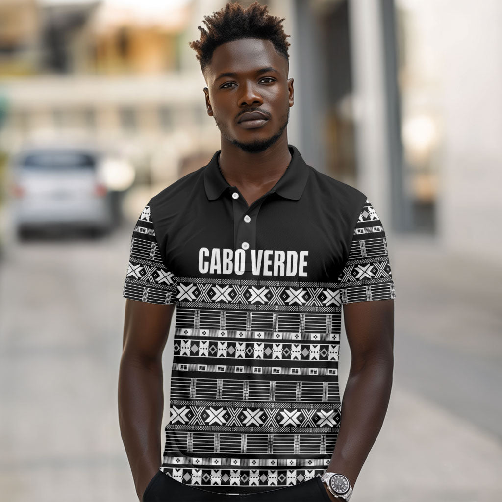 Pano De Terra Motifs Cabo Verde Polo Shirt Black Color