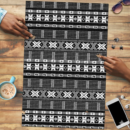 Pano De Terra Motifs Cabo Verde Puzzle Black Color