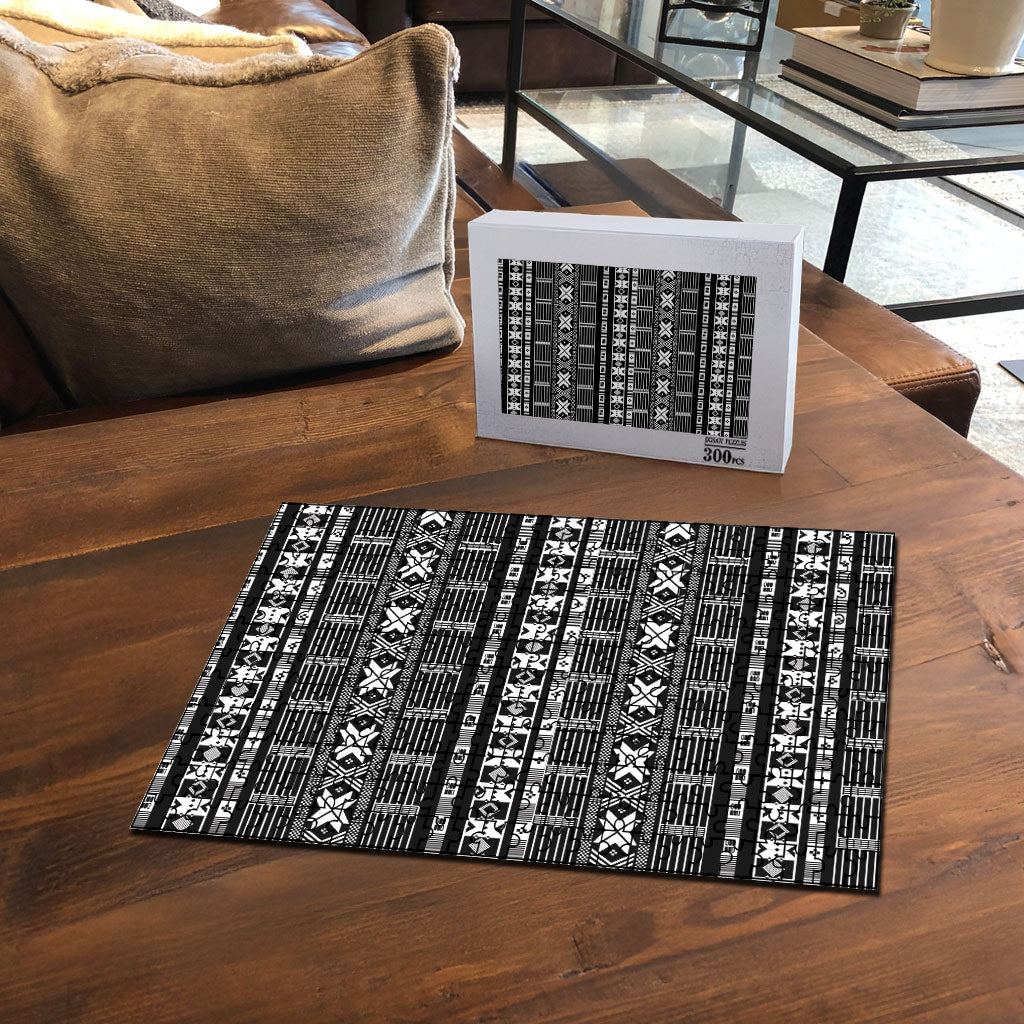 Pano De Terra Motifs Cabo Verde Puzzle Black Color