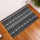 Pano De Terra Motifs Cabo Verde Rubber Doormat Black Color