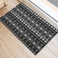 Pano De Terra Motifs Cabo Verde Rubber Doormat Black Color