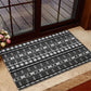 Pano De Terra Motifs Cabo Verde Rubber Doormat Black Color