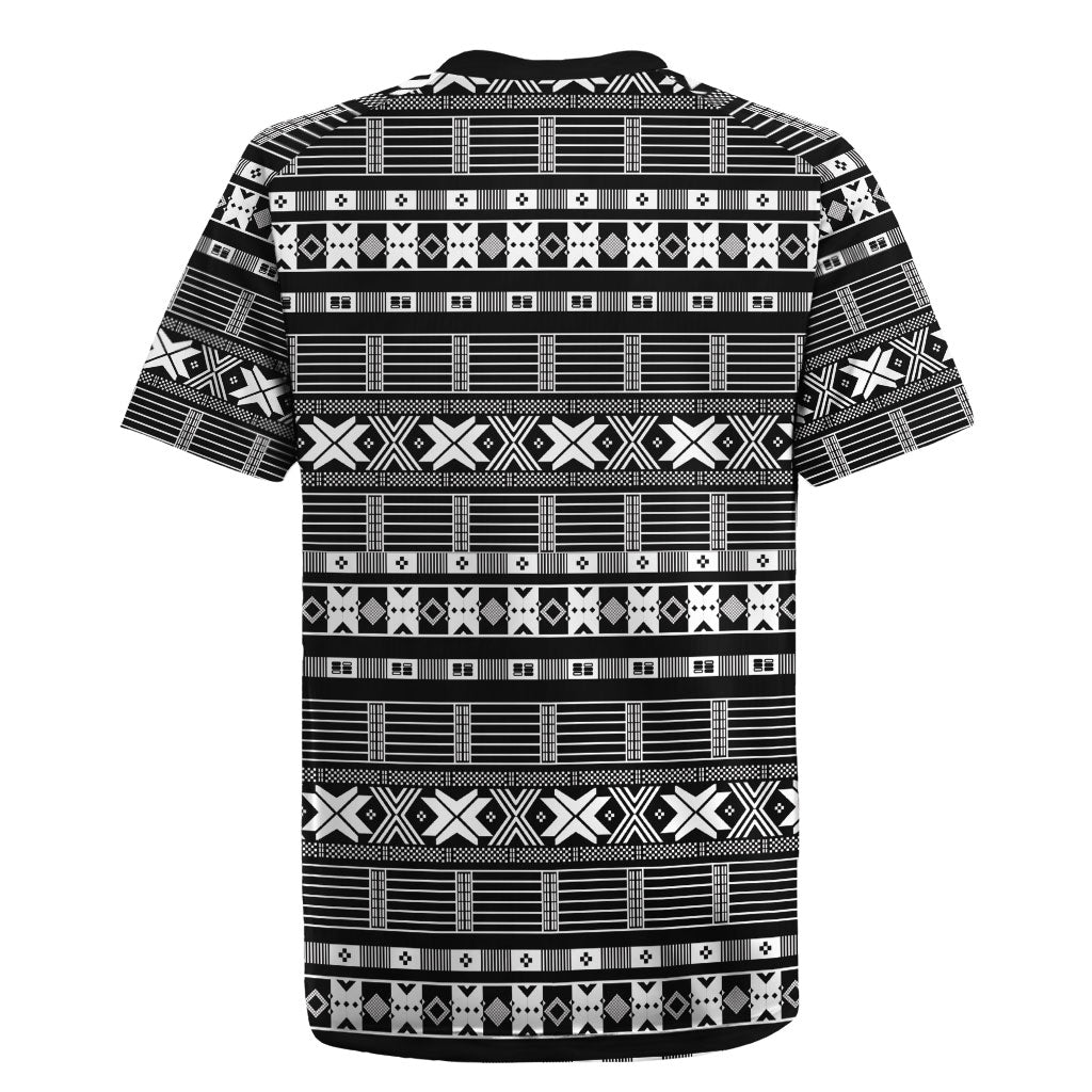 Pano De Terra Motifs Cabo Verde Rugby Jersey Black Color