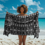 Pano De Terra Motifs Cabo Verde Sarong Black Color