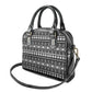Pano De Terra Motifs Cabo Verde Shoulder Handbag Black Color