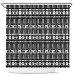 Pano De Terra Motifs Cabo Verde Shower Curtain Black Color