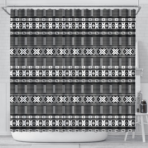 Pano De Terra Motifs Cabo Verde Shower Curtain Black Color