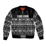 Pano De Terra Motifs Cabo Verde Sleeve Zip Bomber Jacket Black Color