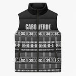 Pano De Terra Motifs Cabo Verde Sleeveless Puffer Jacket Black Color