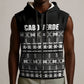 Pano De Terra Motifs Cabo Verde Sleeveless Zip Hoodie Black Color