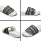 Pano De Terra Motifs Cabo Verde Slide Sandals Black Color