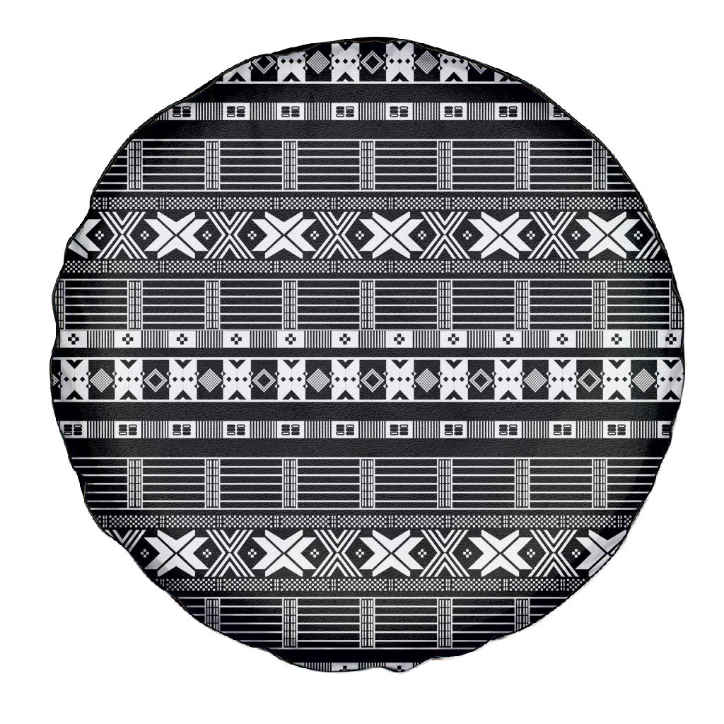 Pano De Terra Motifs Cabo Verde Spare Tire Cover Black Color