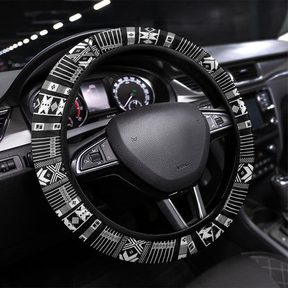 Pano De Terra Motifs Cabo Verde Steering Wheel Cover Black Color