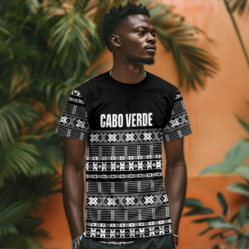 Pano De Terra Motifs Cabo Verde T shirt Black Color